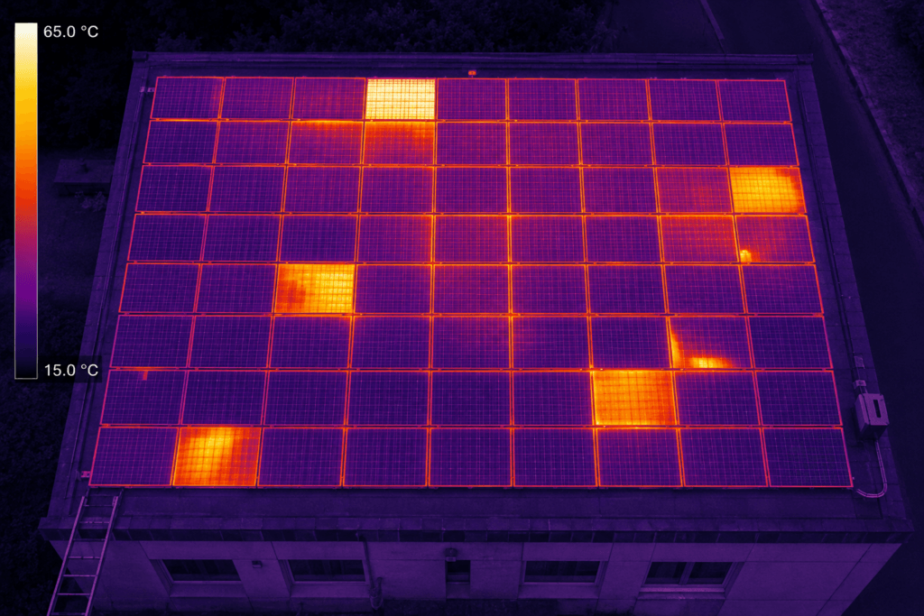 thermographie panneaux solaires